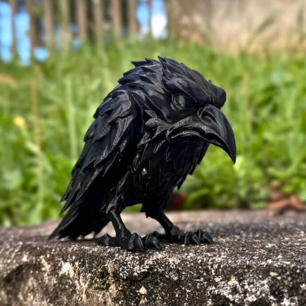 Estátua Corvo Realista | Escultura Decorativa em Oferta na Shopee