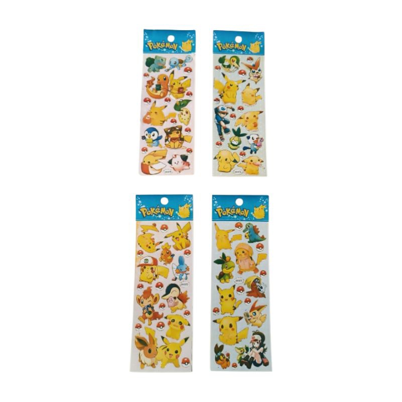 15/20/30/40/50 cartelas Pokémon adesivos Infaltil Stickers Lembrancinhas
