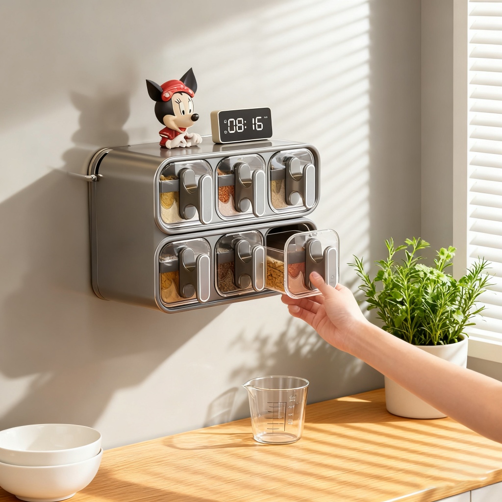 Organizador de Temperos para Cozinha com 3/4 Compartimentos – Organização Clara e Prática para Sua Cozinha