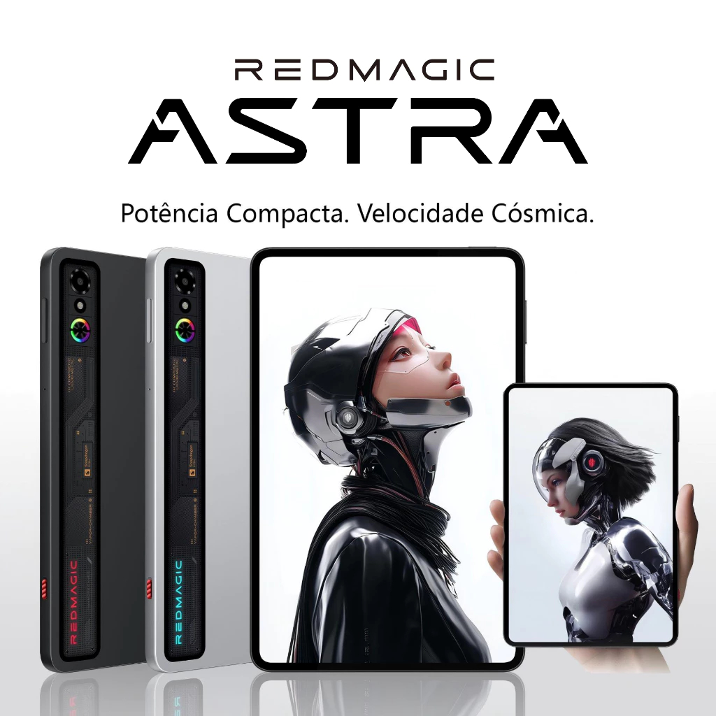 REDMAGIC Astra Gaming Tablet Mini 9.06'' OLED 8200mAh Snapdragon 8 Elite 12GB+256GB/16GB+512GB/24GB+1TB Preto/Prata em Oferta na Shopee