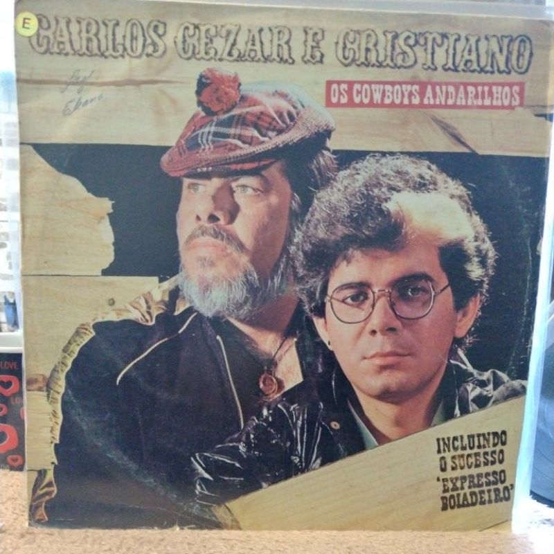 lp disco de vinil - Carlos Cezar e Cristiano - Expresso Boiadeiro 1983