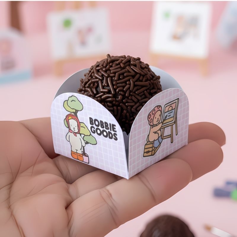 FORMINHAS DE DOCINHO 4 petalas Bobby Goods- Festa infantil - Aniversario-  Lembrancinhas para festa