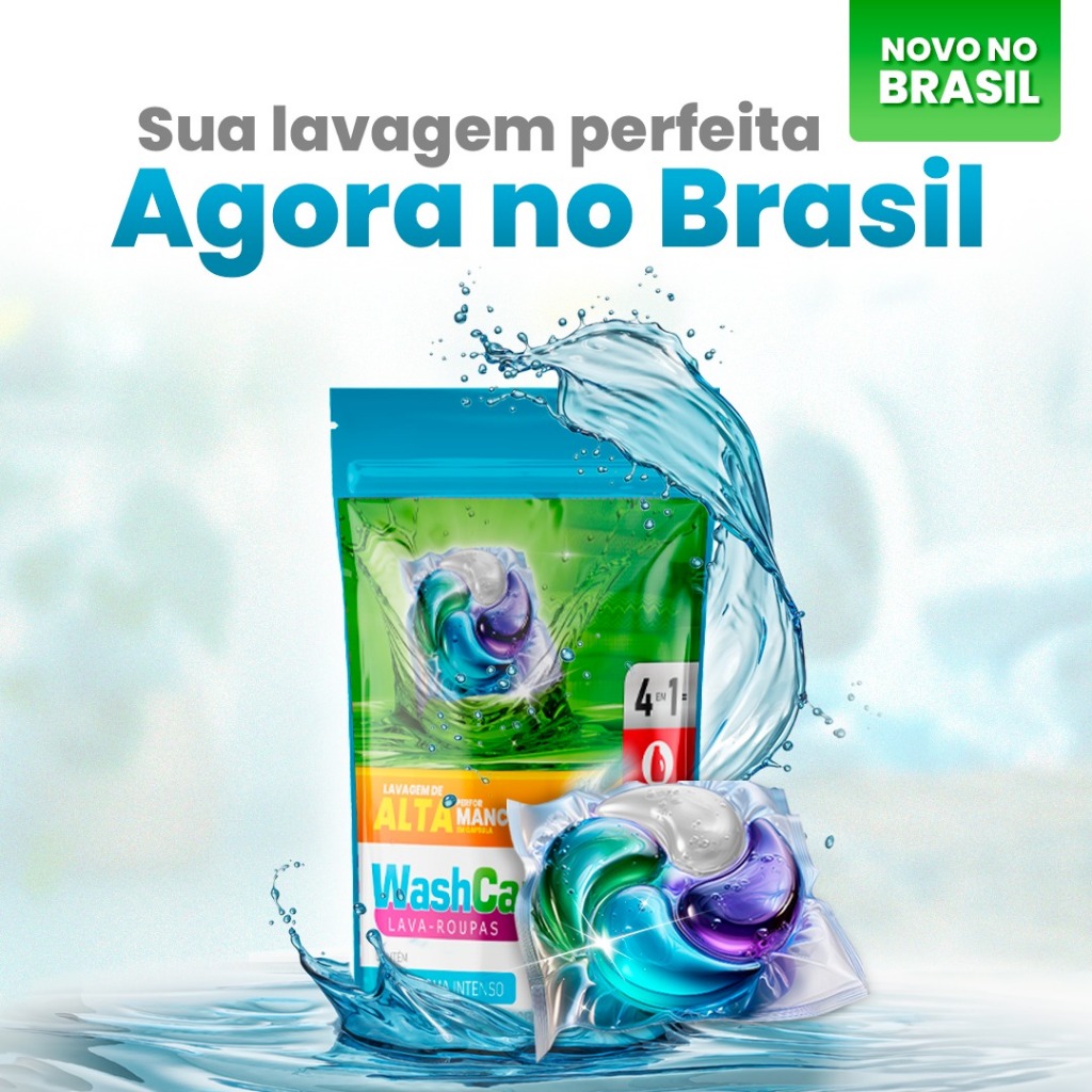 Washcaps Sabão Lava Roupas Cápsulas Detergente Máquina Lavar Tipo Ariel Tide 4 Em 1