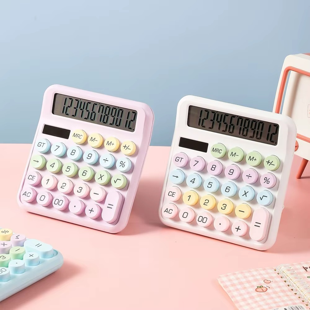 Calculadora Degradê 12 Dígitos Kawaii Fofa Colorida Ecooda CL808