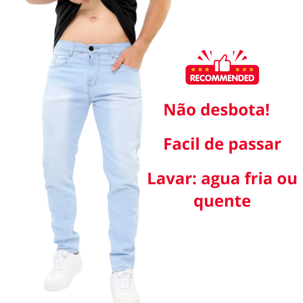 Calça Jeans Masculina Slim Clara – Jeans Stretch linha premium Promoção envio imediato