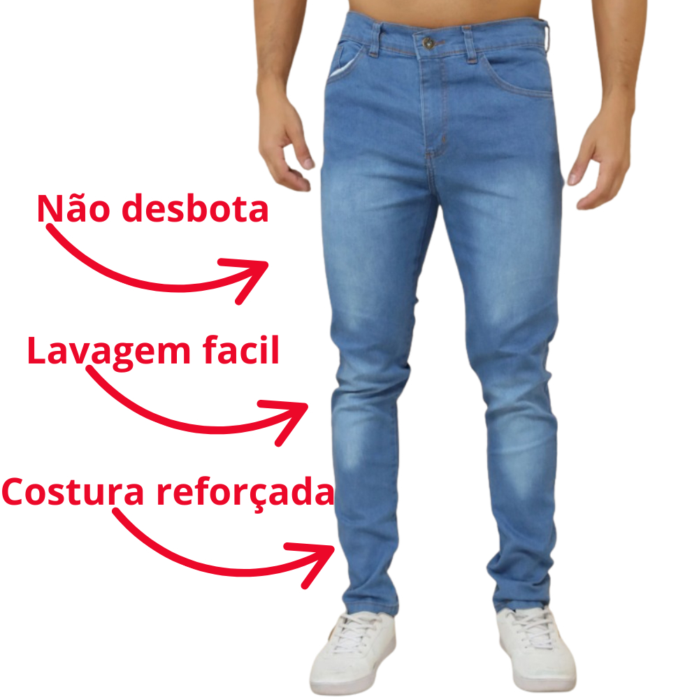 Calça Clara/Media/Preta Slim Masculina –  Total, Estilo Incomparável