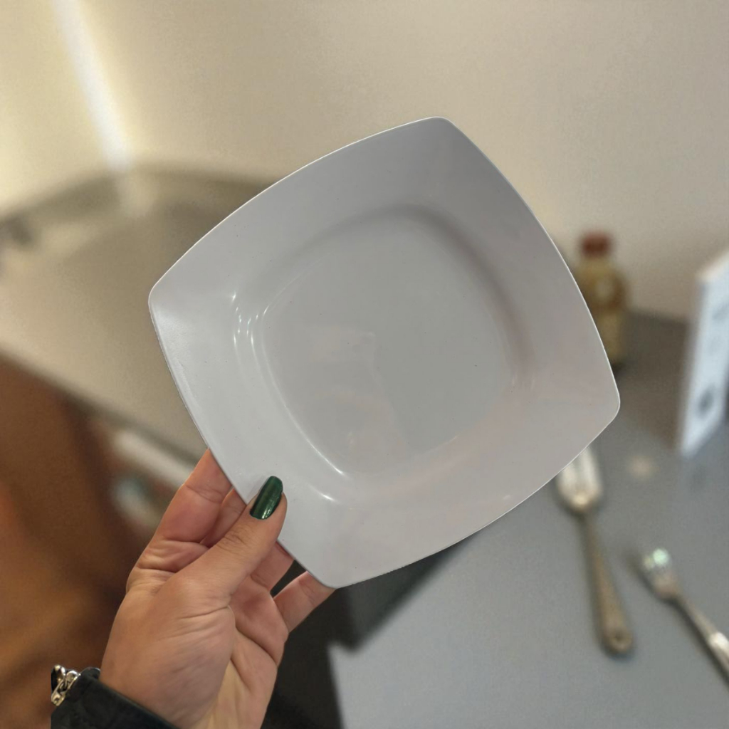 kit Prato Sobremesa Quadrado Branco 1 5 10 peças| Design Moderno + Plásticos Resistentes, sobremesas em Oferta na Shopee