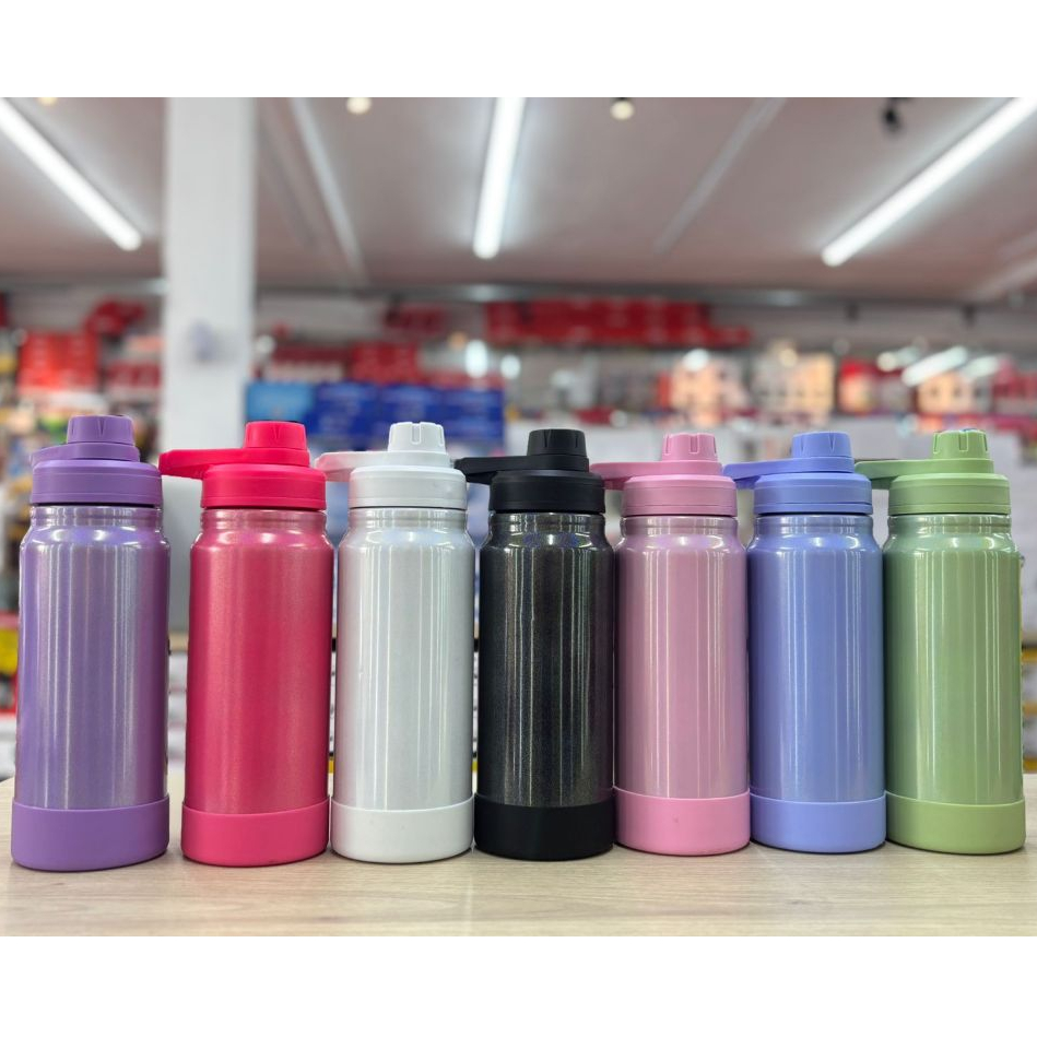 Garrafa Térmica Tampa Antivazamento Bico Rosqueável + Proteção de Silicone em Oferta na Shopee