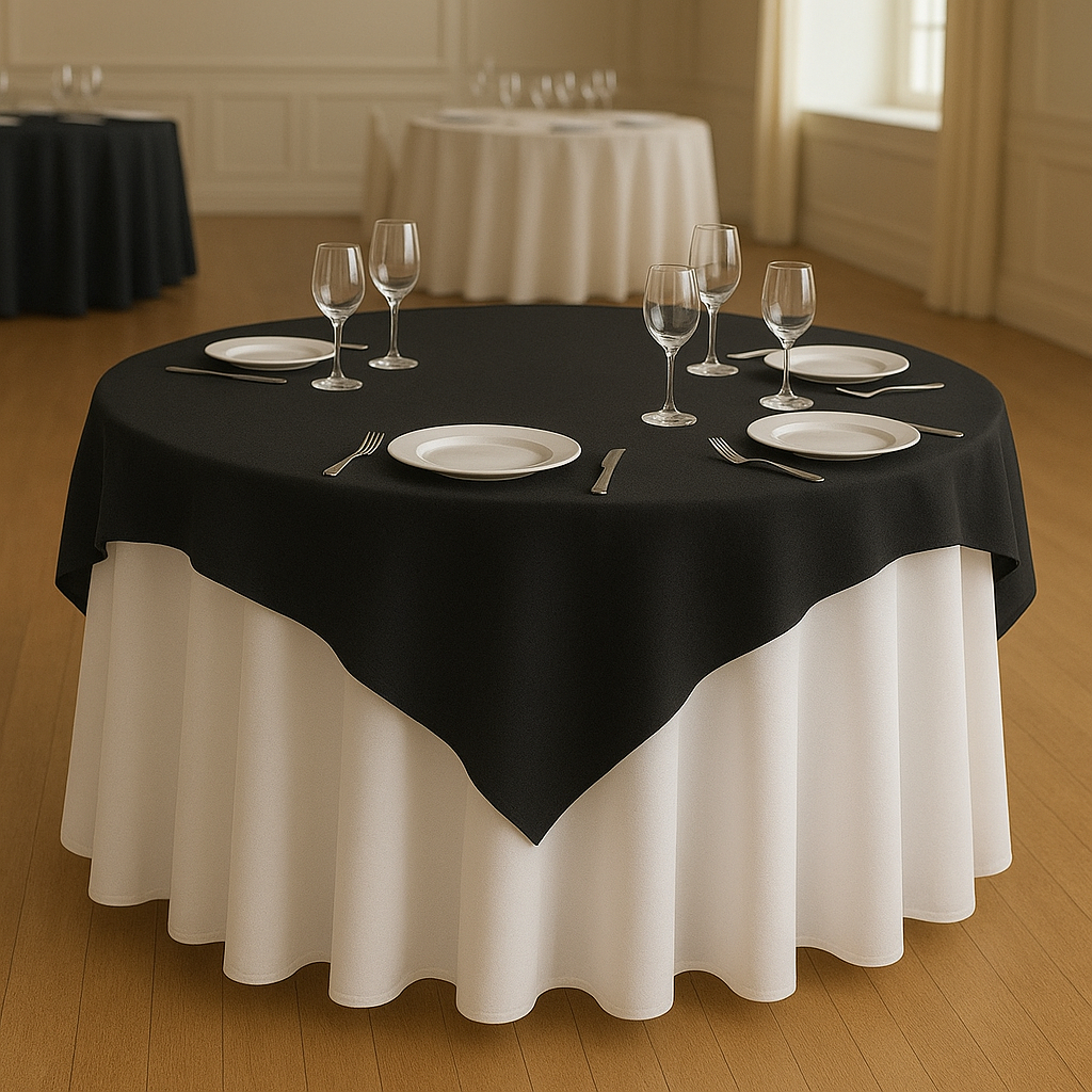 Kit 5 A 20 Toalhas De Mesa Quadrada Cobre manchas 1,50cmx1,50cm Oxford Acabamento c/Bainha Reforçada