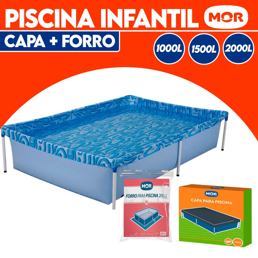 Kit Piscina + Capa + Forro MOR Proteção e Durabilidade 1000/1500/2000