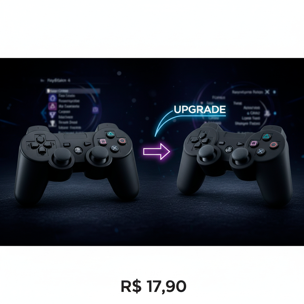 Capa Case Silicone Protetora para Controle Playstation 3 PS3 DualShock 3