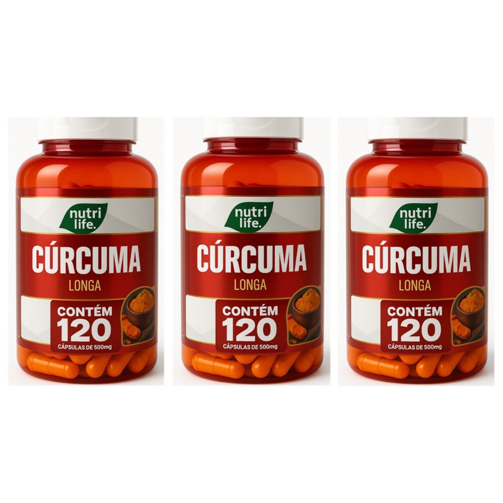 CÚRCUMA LONGA AÇAFRÃO DA TERRA 100% NATURAL PURA 120 CÁPSULAS SUPLEMENTO MÁXIMA ABSORÇÃO em Oferta na Shopee