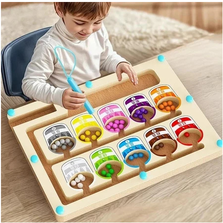 Brinquedo Educativo Labirinto Montessori Jogo Cores Infantil em Oferta na Shopee