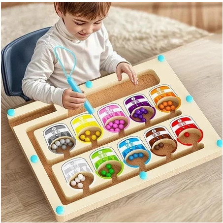 Brinquedo Educativo Labirinto Montessori Jogo Cores Infantil