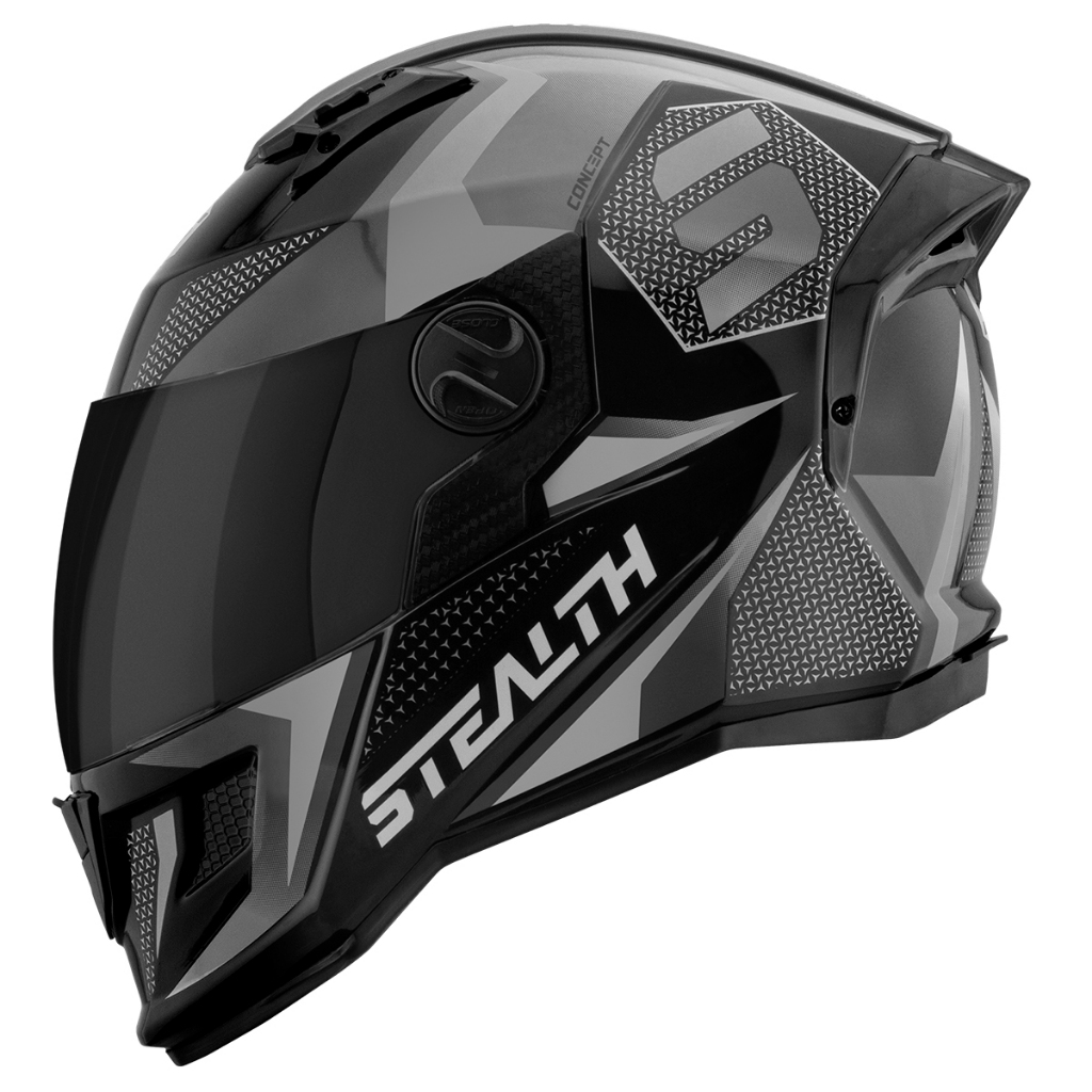 Capacete De Moto Fechado Integral Stealth Concept Pro Tork Feminino Masculino Unissex Viseira Fumê em Oferta na Shopee
