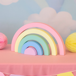 Enfeite Arco Íris Decoração de Festa Quarto Colorido Display 3D Mdf Candy Colors em Oferta na Shopee