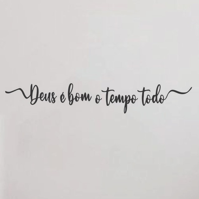 Promoção Quadro Letreiro de Parede Decorativo Vazado em MDF Deus é Bom 3mm