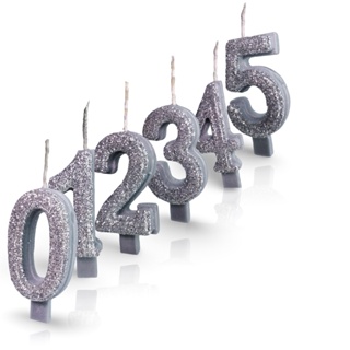 KIT 2 VELA ANIVERSARIO DOCE FESTA PRATA em Oferta na Shopee