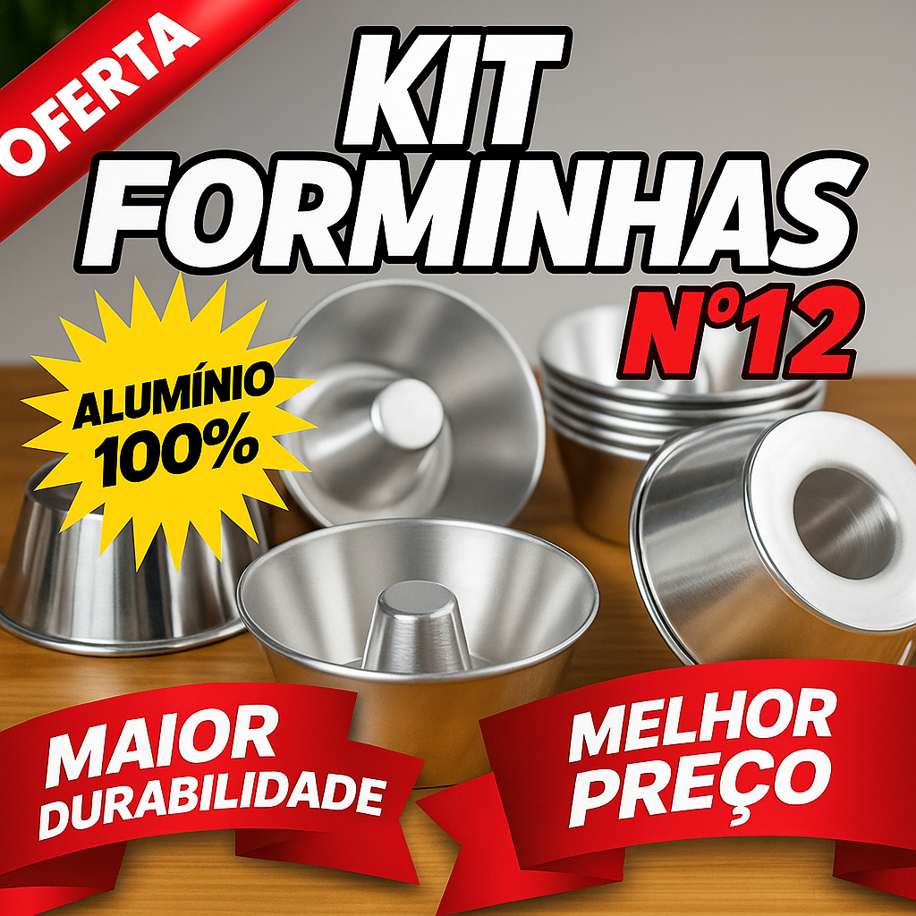 Mini Forma De Bolo Nº12 Vulcão Pudim Individual 300ml Doces Confeitaria Sobremesa Assadeira em Oferta na Shopee
