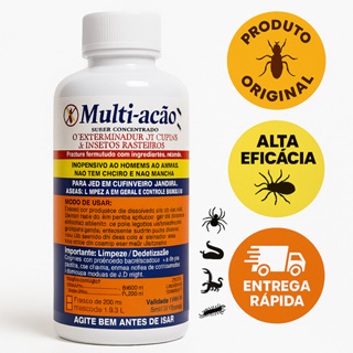Multi-Ação Resolve Cupins Aranhas Escorpiões Lacraias Traças Percevejos - Rende 10 litros em Oferta na Shopee