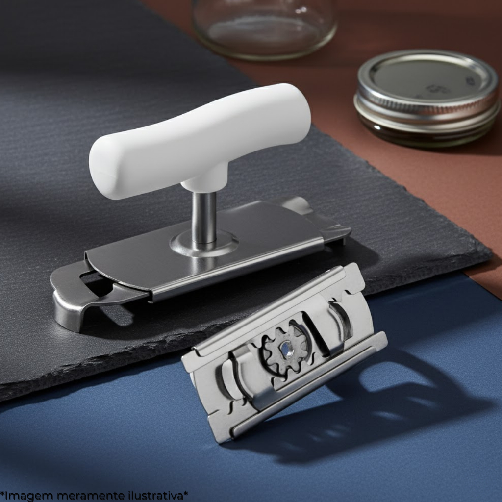 Abridor Inox Ajustável para Tampas de Frascos e Potes de Vidro Conservas e Compotas Uny Home