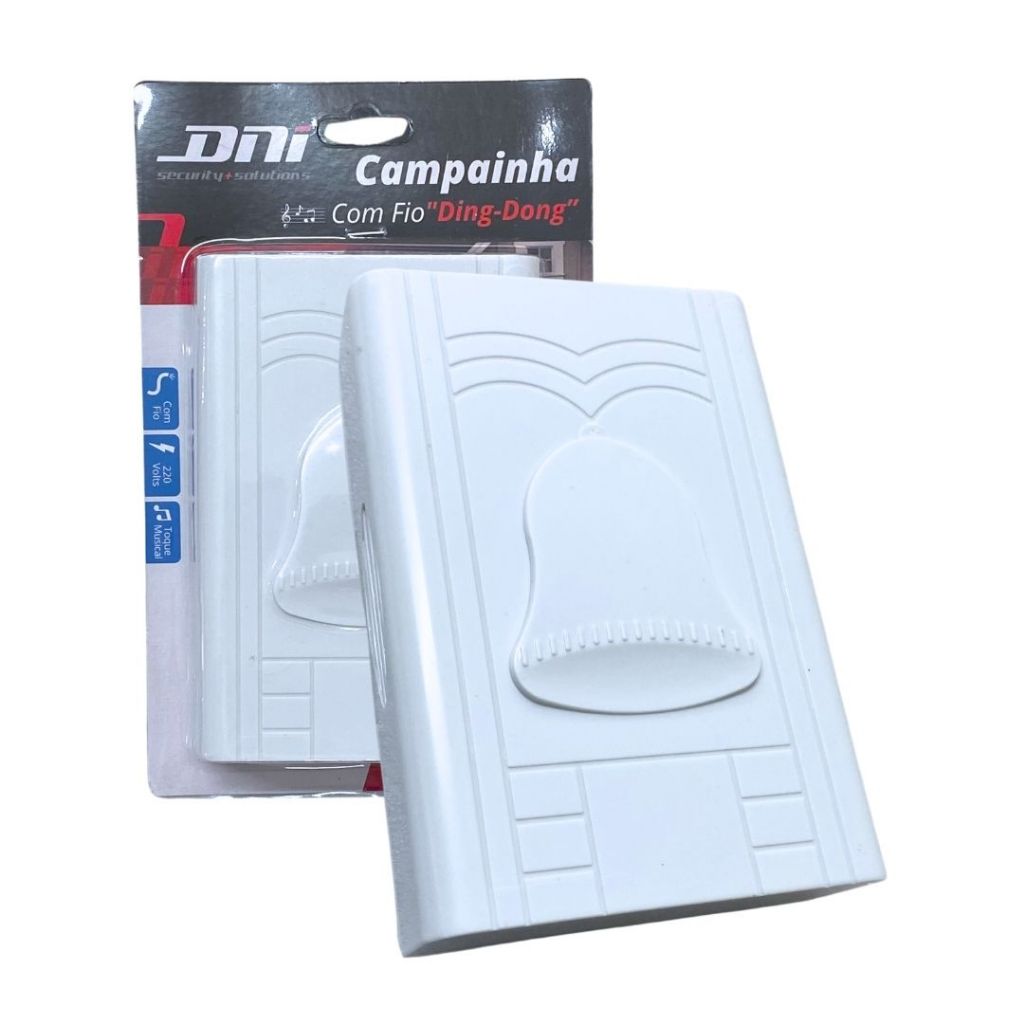 Campainha 220v Ding Dong Com Fio Cor Branca Campainha Residencial Toca Ding Dong em Oferta na Shopee