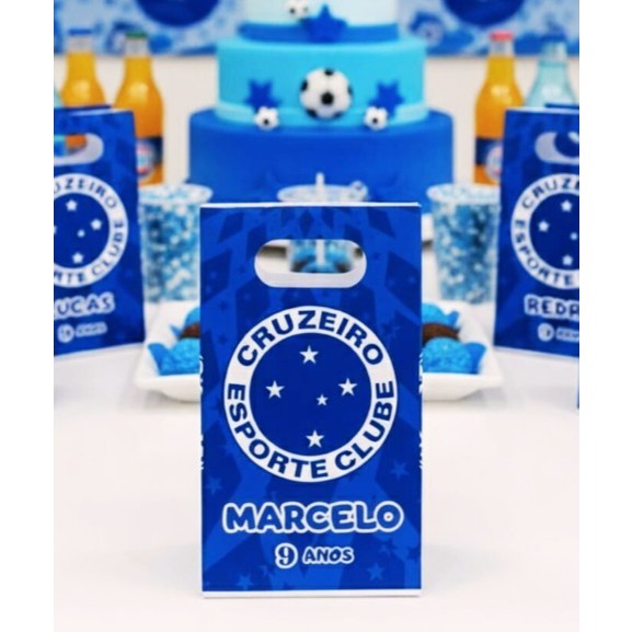 Lembrancinhas sacolinhas personalizadas Cruzeiro em Oferta na Shopee