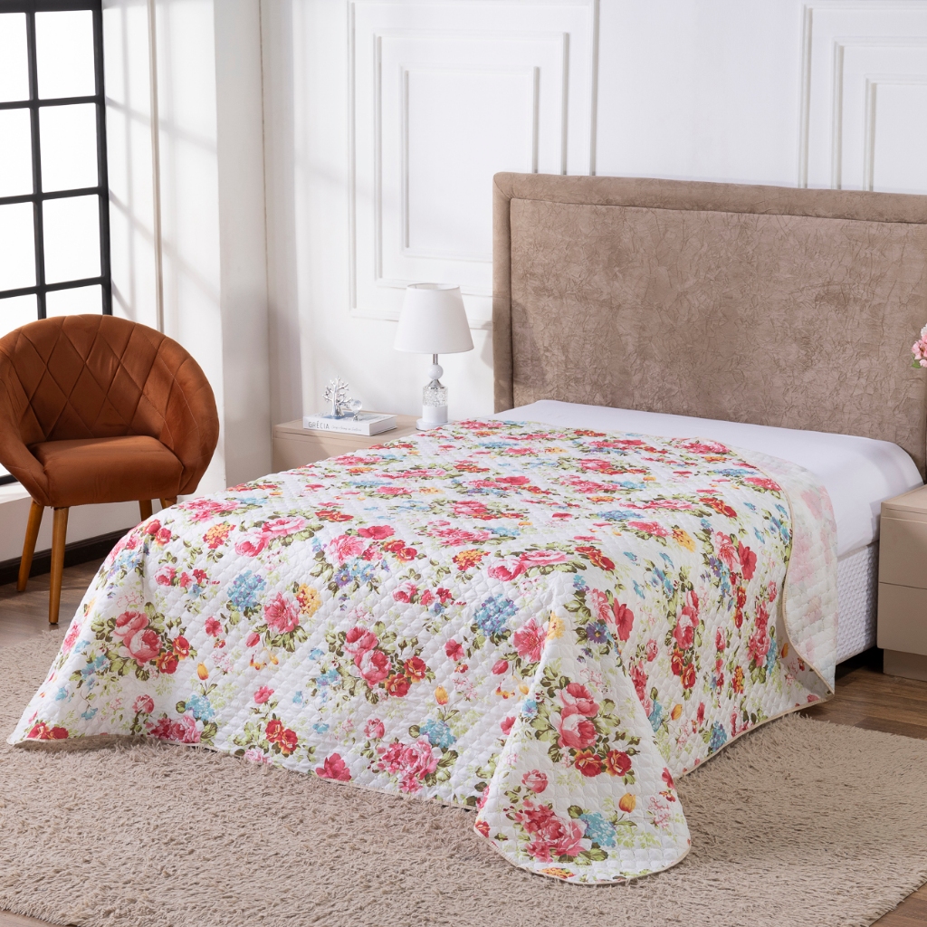Promoção Cobre Leito Casal Avulso Matelado Ultrassônico Diversas Estampas e Cores Lisas
