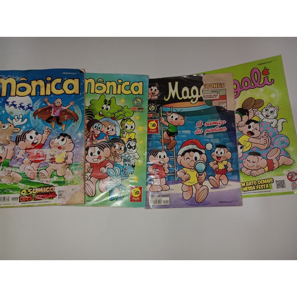 Mônica e Magali Kit 4 Revistas / Ler Descrição