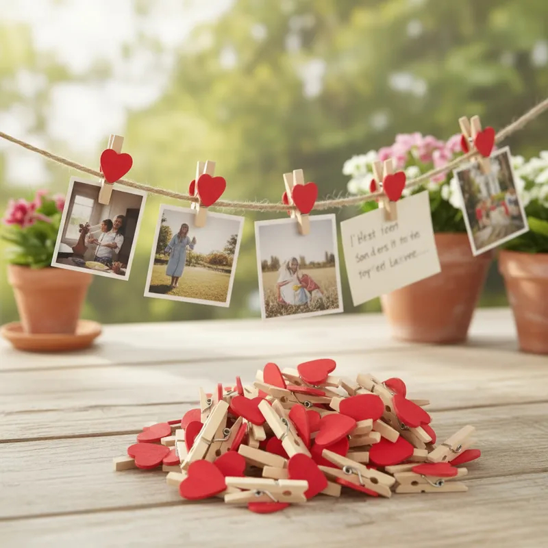 50 Mini Clip Prendedor Pregador Coração - Scrapbook Casamento Artesanato em Oferta na Shopee