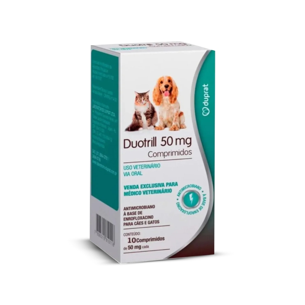 Duotrill 50 MG Duprat Blister C/ 10 Comprimidos Cães e Gatos