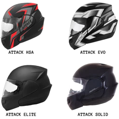 Capacete Robocop Escamoteável Pro Tork Attack Evo / Solid / HSA / Elite Com Viseira Interna