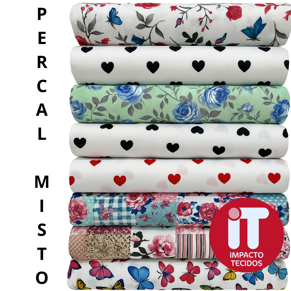 Promoção Tecido Percal Misto 180 fios 1 metro x 2,50 de largura Lençol, fronhas e cortinas