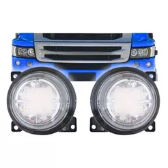 Par Farol Scania S5 Farol Auxiliar Scania Série 5 Farol Neblina Scania Full Led Plug e Play