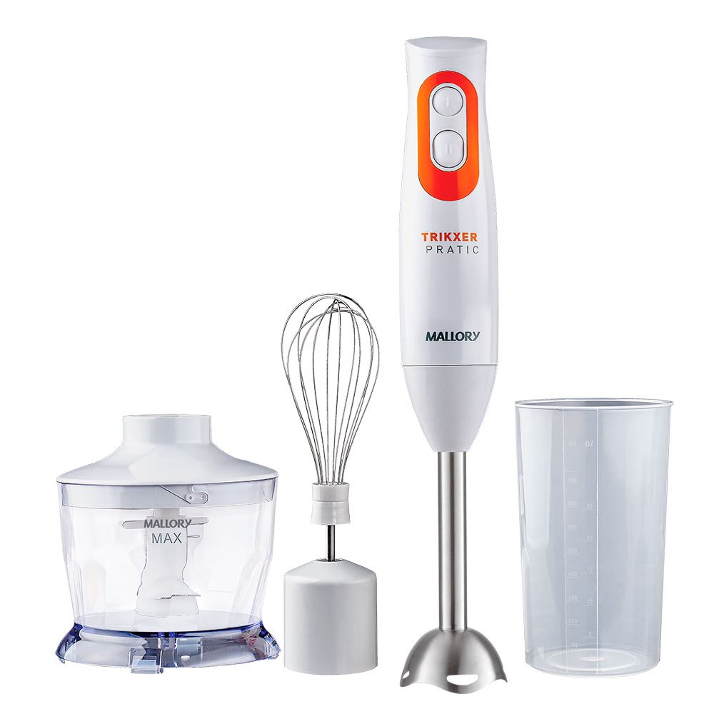 Mixer Elétrico Mallory Trikxer Pratic 3 Em 1 Mixer Processador E Batedor Triturador Branco 220v