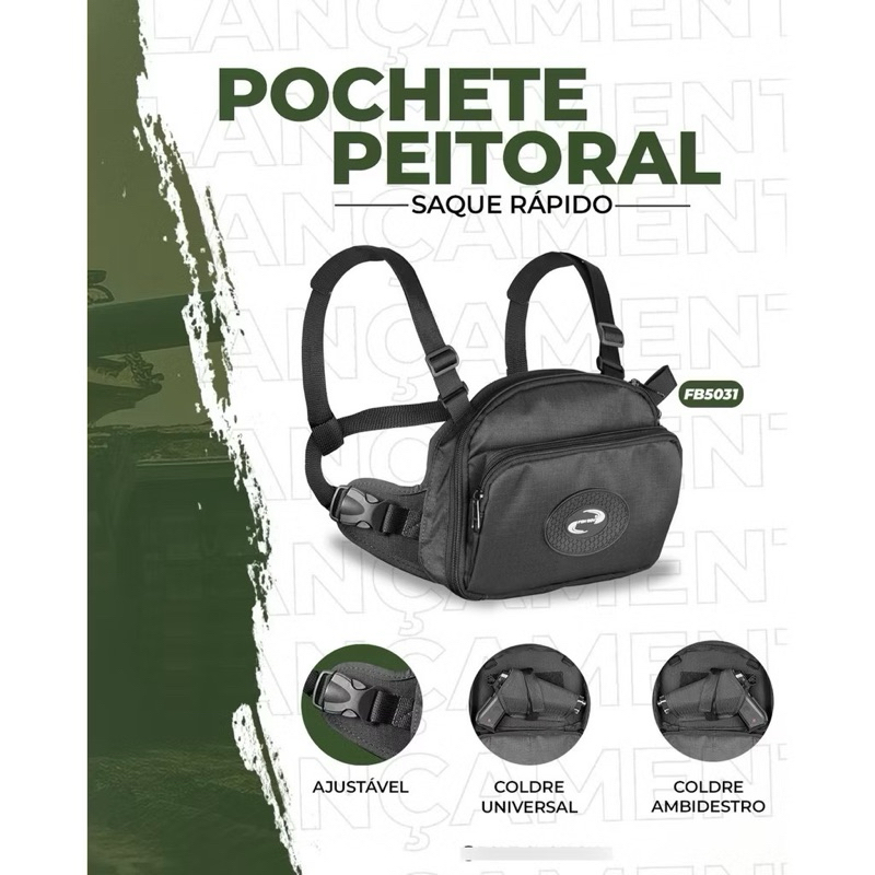 Pochete Peitoral Saque Rápido Caminhada Ciclismo Ar Livre