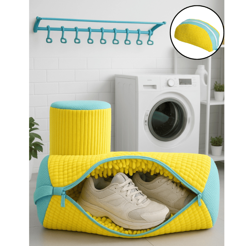 Bolsa de Microfibra Protetora para Lavar Tênis – Protege o Tecido e o Tambor da Máquina