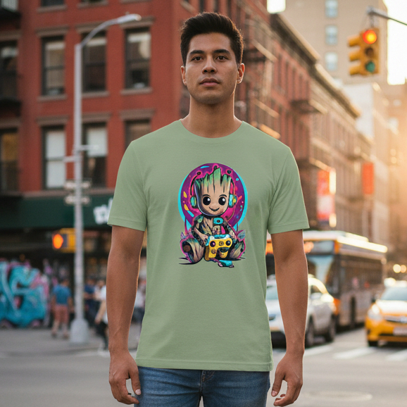 Camiseta Camisetão Unissex Masculina Feminina Personagem Grot Oversized Street Wear Dia Dia