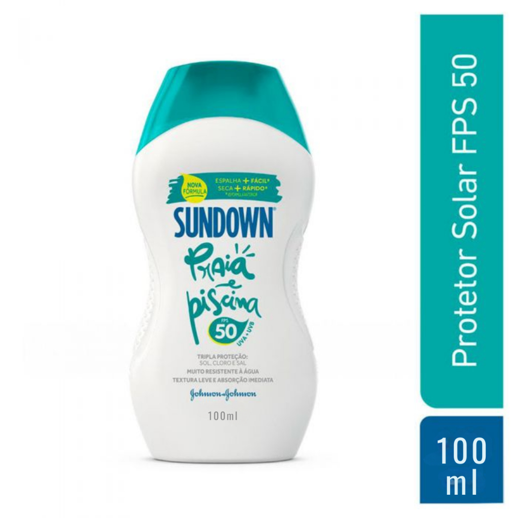 Protetor Solar Sundown FPS50 Praia e Piscina 100ml em Oferta na Shopee