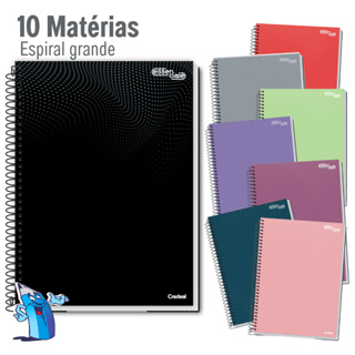 CADERNO 10 MATERIAS UNIVERSITÁRIO COR ÚNICA ESSENCIALE 160 FOLHAS ESPIRAL CREDEAL em Oferta na Shopee