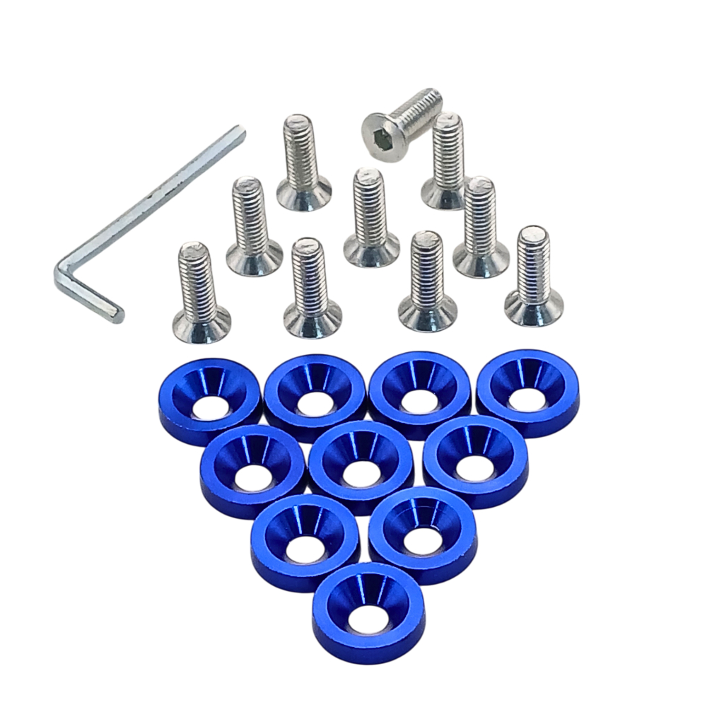 KIT Parafuso Arruela Anodizadas 10 Unidade M6 Tuning Carro Motos em Oferta na Shopee