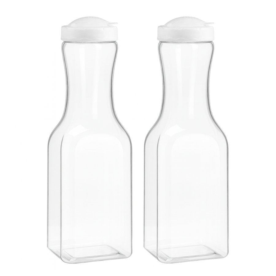 2 Garrafa Agua Geladeira Suco 1,8lt Pega Fácil Moringa Tampa Prática