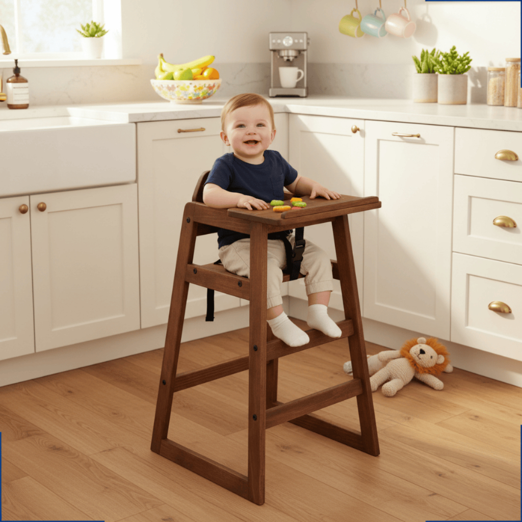 Cadeira Bebe Infantil Criança Madeira Maciça Pinus Restaurante Refeição Alimentação Cadeirão Papinha em Oferta na Shopee