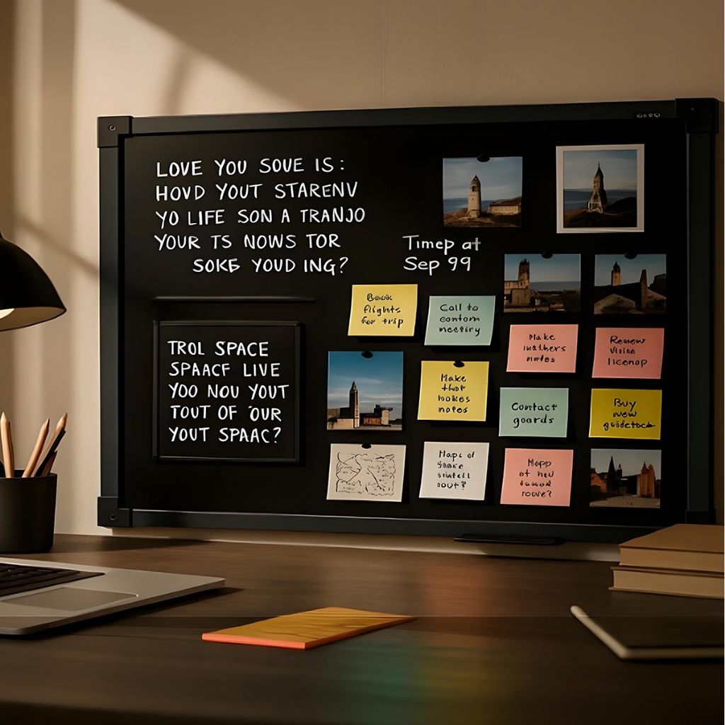 Lousa Preta Quadro Negro Grande 120x90cm Moldura Preta Para Anotação Escritório Escolar Uso Com Giz