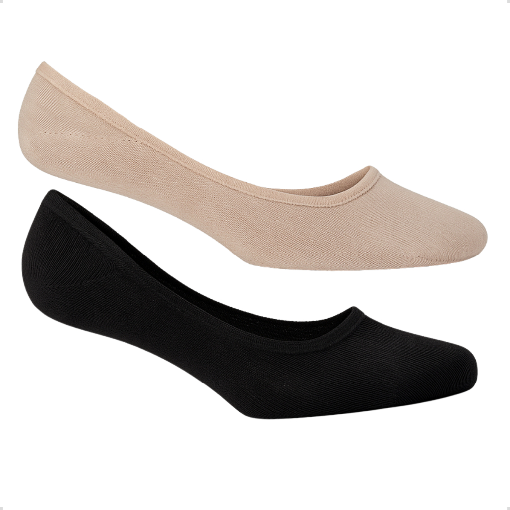 Meia Invisível Femininas Sapatilha 1 ou 2 Pares Cano Baixo Soquete Algodão Confortável Respirável em Oferta na Shopee