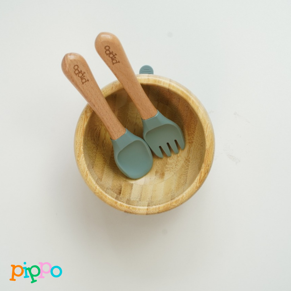 Kit Tijela Prato Pratinho Bowl de Bambu c/ Ventosa + Talheres Bebe Menino Menina BPA Free Divisórias Papinha Sucção