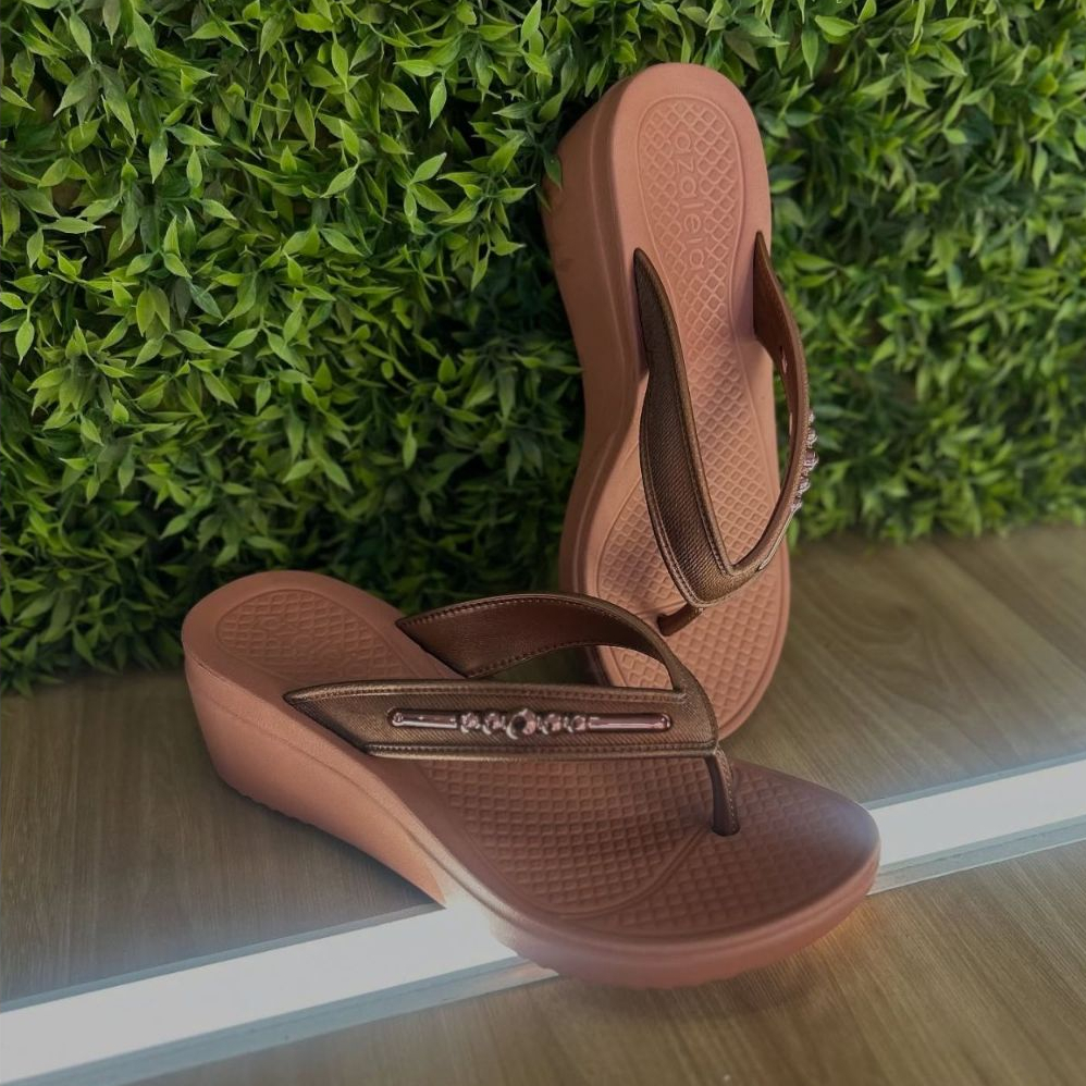 Tamanco Azaleia Laura Feminino Salto Anabela Conforto Casual em Oferta na Shopee