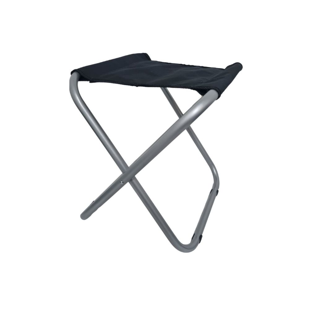 Banqueta Lazer 120kg Jumbo Dobrável Camping Preta