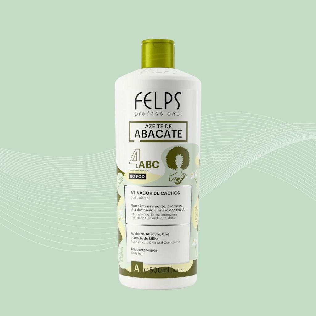 Ativador de Cachos Curvatura 4ABC Azeite de Abacate 500ml - Felps