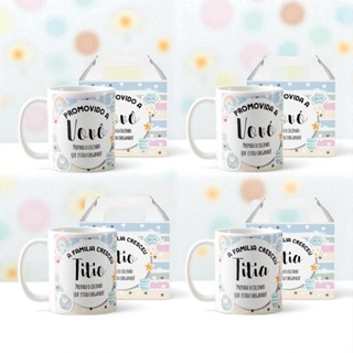 Caneca Cerâmica Gravidez Presente Surpresa Especial Para Família em Oferta na Shopee